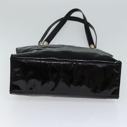 Top Quality Chanel COCO Mark Chain Shoulder Bag Patent Black CC Auth bs13327