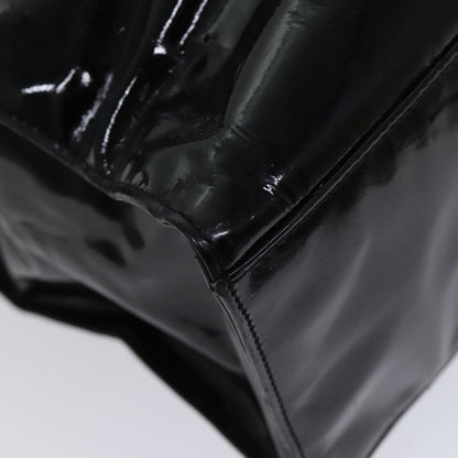 Top Quality Chanel COCO Mark Chain Shoulder Bag Patent Black CC Auth bs13327