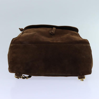 Top Quality Chanel COCO Mark Backpack Suede Brown CC Auth bs13597