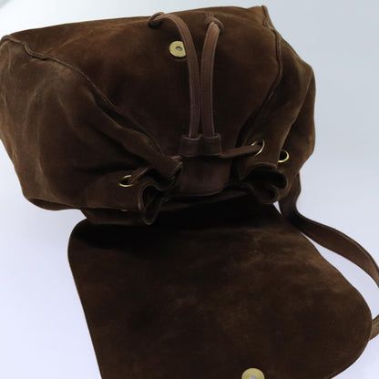 Top Quality Chanel COCO Mark Backpack Suede Brown CC Auth bs13597