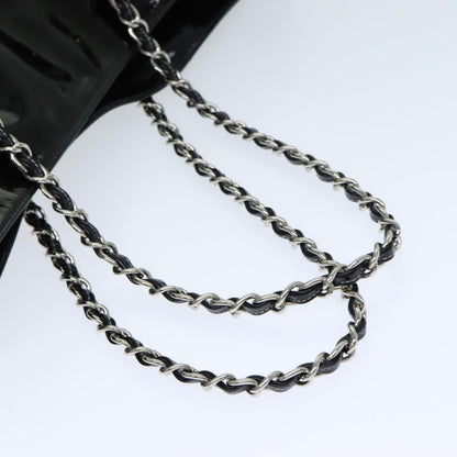 Top Quality Chanel COCO Mark Chain Shoulder Bag Patent leather Black CC Auth bs15342