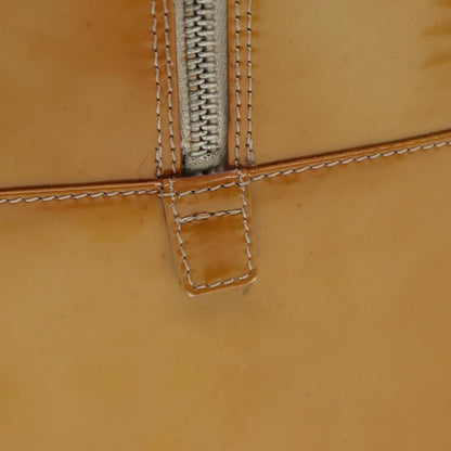 Top Quality Chanel Choco Bar Hand Bag Patent leather Yellow CC Auth bs15398