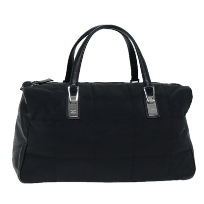Top Quality Chanel Choco Bar Hand Bag Enamel Black CC Auth bs15702