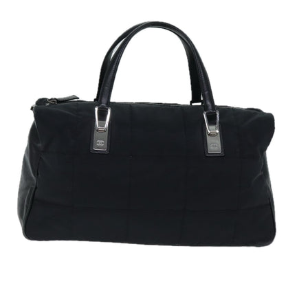 Top Quality Chanel Choco Bar Hand Bag Enamel Black CC Auth bs15702