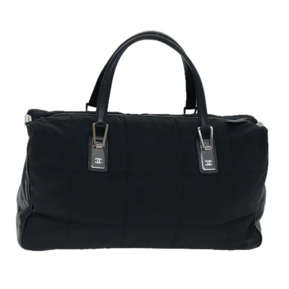 Top Quality Chanel Choco Bar Hand Bag Enamel Black CC Auth bs15702