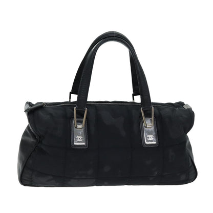 Top Quality Chanel Choco Bar Hand Bag Nylon Black CC Auth bs15707