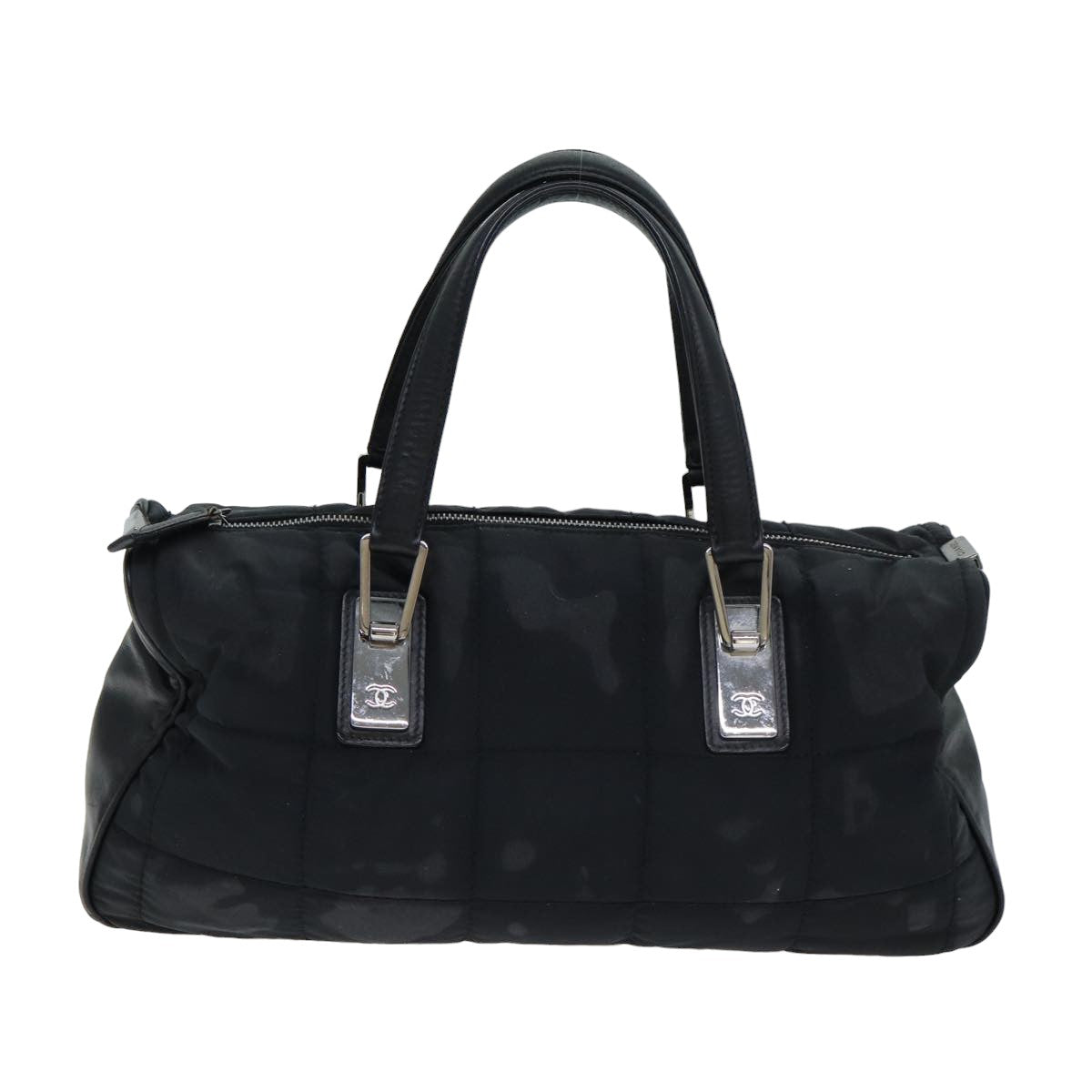 Top Quality Chanel Choco Bar Hand Bag Nylon Black CC Auth bs15707