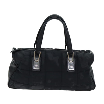 Top Quality Chanel Choco Bar Hand Bag Nylon Black CC Auth bs15707