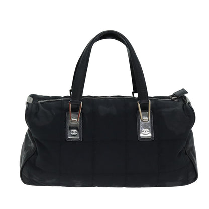 Top Quality Chanel Choco Bar Hand Bag Nylon Black CC Auth bs15707