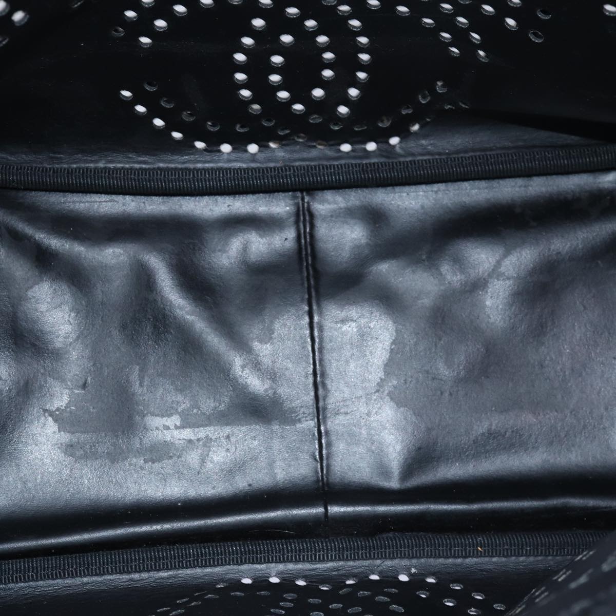 Top Quality Chanel Chain Triple Coco Tote Bag Enamel Black CC Auth bs15708