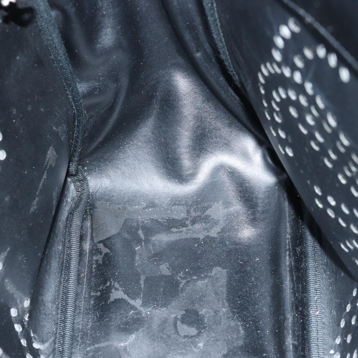 Top Quality Chanel Chain Triple Coco Tote Bag Enamel Black CC Auth bs15708