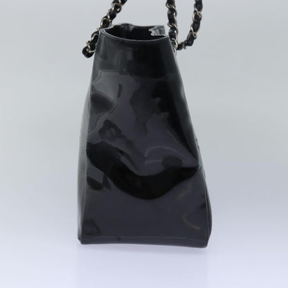 Top Quality Chanel Chain Triple Coco Tote Bag Enamel Black CC Auth bs15708