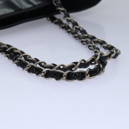 Top Quality Chanel Chain Triple Coco Tote Bag Enamel Black CC Auth bs15708