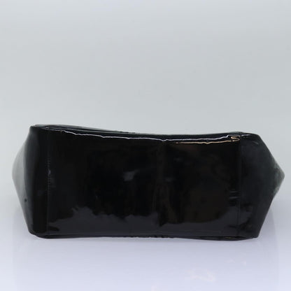 Top Quality Chanel Chain Triple Coco Tote Bag Enamel Black CC Auth bs15708
