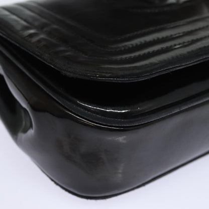Top Quality Chanel COCO Mark Chain Shoulder Bag Enamel Black CC Auth bs15778
