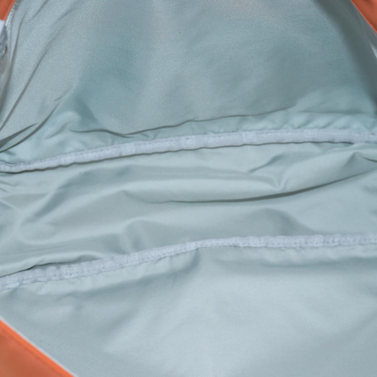 Top Quality Chanel Choco Bar Sports Line Shoulder Bag Nylon Orange CC Auth bs15857