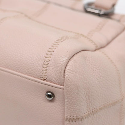 Top Quality Chanel Choco Bar Shoulder Bag Caviar Skin Pink Silver CC Auth bs16980