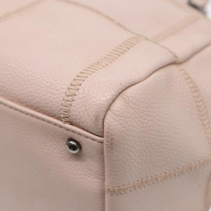 Top Quality Chanel Choco Bar Shoulder Bag Caviar Skin Pink Silver CC Auth bs16980