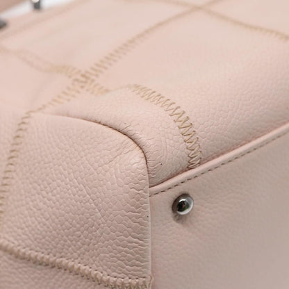 Top Quality Chanel Choco Bar Shoulder Bag Caviar Skin Pink Silver CC Auth bs16980