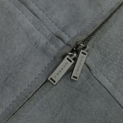 Top Quality Chanel Chain Shoulder Bag Suede Gray Silver CC Auth bs17158