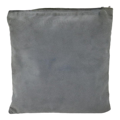 Top Quality Chanel Chain Shoulder Bag Suede Gray Silver CC Auth bs17158