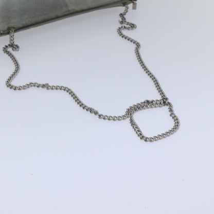Top Quality Chanel Chain Shoulder Bag Suede Gray Silver CC Auth bs17158