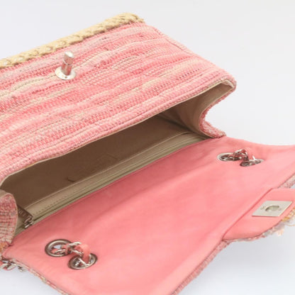 Top Quality Chanel Chain New Shoulder Bag Turn Lock Canvas Pink CC Auth bs334A