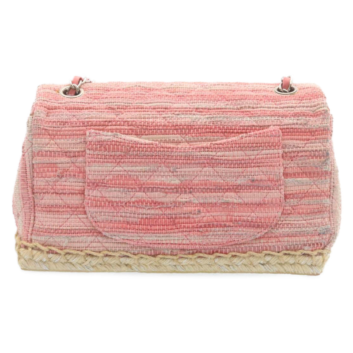 Top Quality Chanel Chain New Shoulder Bag Turn Lock Canvas Pink CC Auth bs334A
