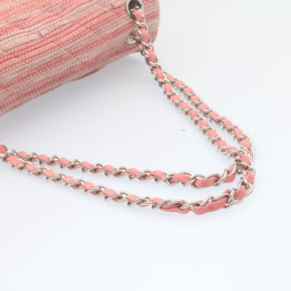 Top Quality Chanel Chain New Shoulder Bag Turn Lock Canvas Pink CC Auth bs334A