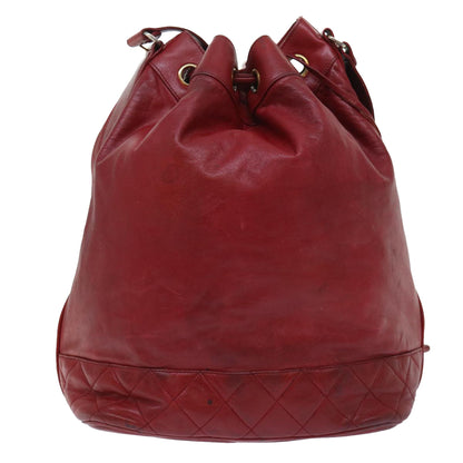 Top Quality Chanel Chain Shoulder Bag Lamb Skin Red CC Auth bs7902