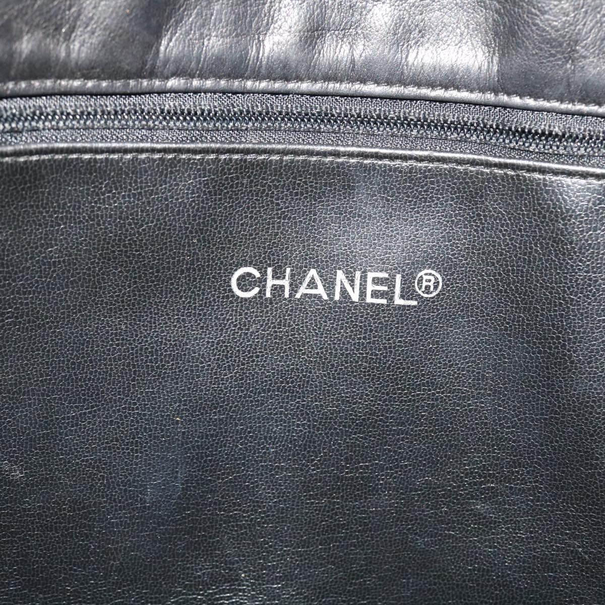 Top Quality Chanel Chain Shoulder Bag PVC Leather Black CC Auth bs8052