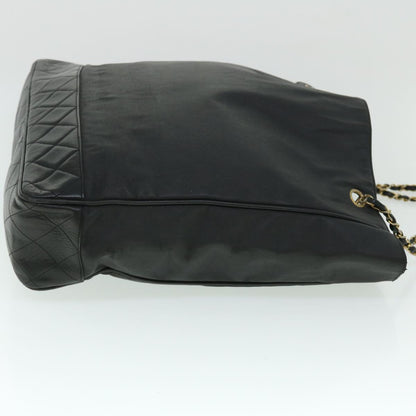 Top Quality Chanel Chain Shoulder Bag PVC Leather Black CC Auth bs8052