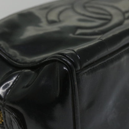 Top Quality Chanel Clutch Bag Patent leather Black CC Auth bs9031