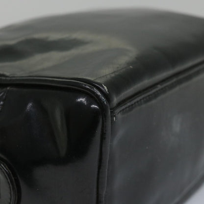 Top Quality Chanel Clutch Bag Patent leather Black CC Auth bs9031