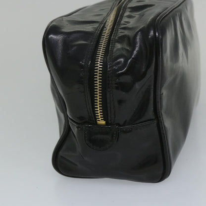 Top Quality Chanel Clutch Bag Patent leather Black CC Auth bs9031