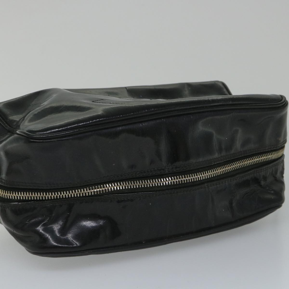 Top Quality Chanel Clutch Bag Patent leather Black CC Auth bs9031