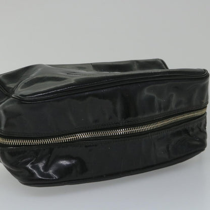 Top Quality Chanel Clutch Bag Patent leather Black CC Auth bs9031