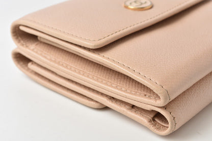 Top Quality Chanel Leather Bifold Wallet A20902 Beige