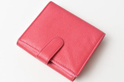Top Quality Chanel Caviar Skin Bifold Wallet Rose/Purple