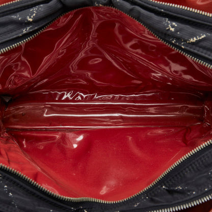 Top Quality Chanel Travel Line Boston Bag Handbag Nylon/Vinyl Black Ladies