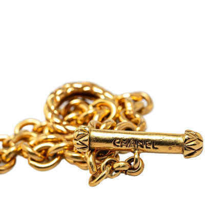 Top Quality Chanel Vintage Coco Mark Sun Motif Necklace Gold Plated