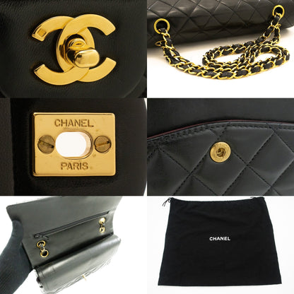 Top Quality Chanel Classic Double New 10 Chain Shoulder Bag Black Lambskin