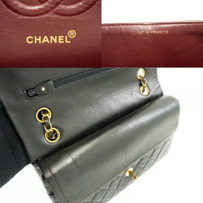 Top Quality Chanel Classic Double New 10 Chain Shoulder Bag Black Lambskin