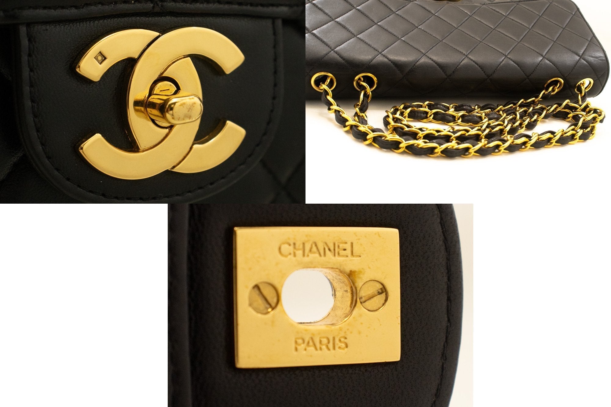 Top Quality Chanel Classic Large 11 Chain Shoulder Bag New Black Lambskin