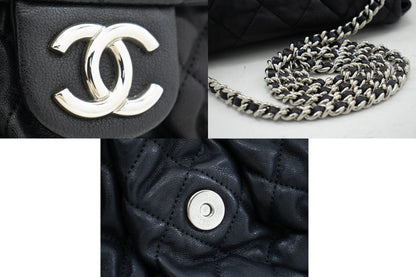 Top Quality Chanel Chain Around Shoulder Bag Crossbody Black Calfskin Leather