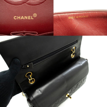 Top Quality Chanel Classic Double New 10 Chain Shoulder Bag Black Lambskin