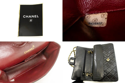 Top Quality Chanel Classic Double New 10 Chain Shoulder Bag Black Lambskin