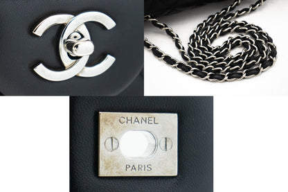 Top Quality Chanel Classic Large 11 Chain Shoulder Bag New Black Lambskin
