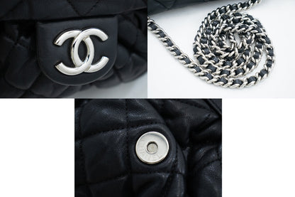 Top Quality Chanel Chain Around Shoulder Bag Crossbody Black Calfskin Leather