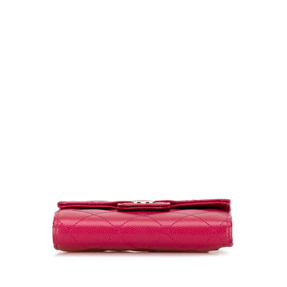 Top Quality Chanel Caviar Skin Matelasse Coco Mark Classic Small Flap Wallet